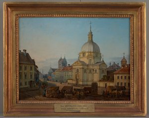 Piazza del Nuovo Mercato con la Chiesa delle Sacramentine, Jan Seydlitz da Jan Seydlitz